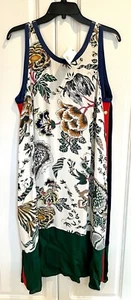 NWT Tory Burch sz Medium Rosie sleeveless maxi dress in ivory happy times print - Picture 1 of 8