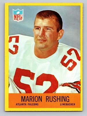 1967 Philadelphia Football Card No.9 Marion Rushing Atlanta Falcons - Image 1 of 2