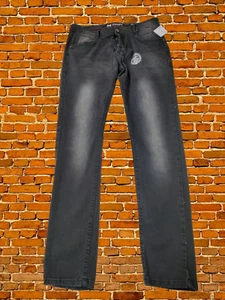 BNWT CROSSHATCH SIZE W34L BLACK JEANS DENIM SLIM FIT BARBECK MENS 34X33 LONG - Picture 1 of 7