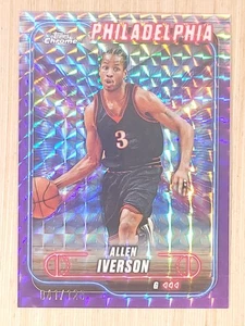 2024-25 Topps cromo #94 Allen Iverson púrpura geométrico 041/129 - Imagen 1 de 2