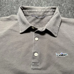 Camisa Polo Patagonia Hombres Talla S Trucha Fitz Roy Algodón Orgánico Pez Logo Rendimiento - Imagen 1 de 11