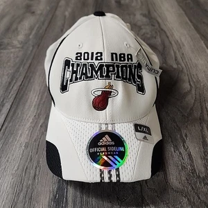 NBA Miami Heat Adidas 2012 NBA Champions Hat White & Black Official L/XL - Picture 1 of 5