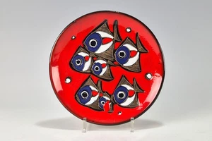 Vintage Mid Century Wandteller Franco Rufinelli Assiso Pottery 50s 60s Keramik - Bild 1 von 6