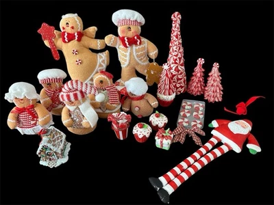 Lote de 18 piezas de decoración de pan de jengibre menta vacaciones de Navidad cocina hornear Foto 1 de 4