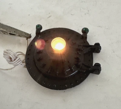 LIONEL VINTAGE O GAUGE STEAM LOCO PARTS: CUSTOM MADE BOILER FRONT W/LIGHT - Image 1 of 4