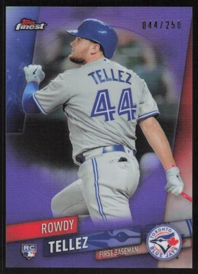 2019 Topps Finest Purple Rookie #52 Rowdy Tellez /250 Toronto Blue Jays - Image 1 of 2
