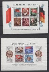 (WH23597) GDR/DDR - 1953, MI BLOCK 8A+9A, USED, CV €300, SEE SCANS - Picture 1 of 2