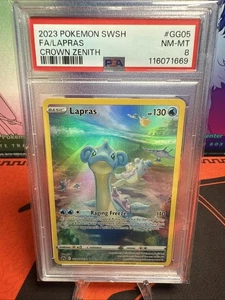 Lapras GG05/GG70 Crown Zenith: Galarian Gallery Holo PSA 8 - Imagen 1 de 2