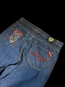 VTG Red Ape Baggy Y2K JNCO Jeans Pants Men’s 40x30 Embroidered Skater Hip Hop - Picture 1 of 10