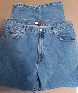 Vintage Tommy Hilfiger Jeans Herren 38X30 (40×30 Etikett) Flagge Patch gesticktes Logo Y2K - Bild 1 von 5