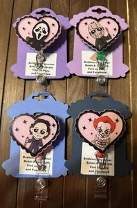 Heart shape horror character badge reels - Picture 1 of 8