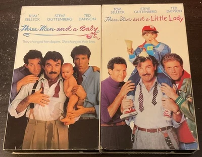 Three Men And A Baby & Three Men And A Little Lady VHS Set Foto 1 de 4