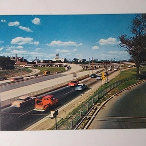 Vintage Detroit Michigan Edsel Ford John Lodge Expressway Junction Fisher Bldg. - Picture 1 of 4