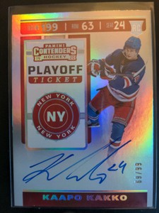2019 PANINI CONTENDERS KAAPO KAKKO RC PLAYOFF TICKET ON CARD Refractor AUTO /99