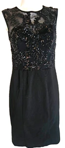 Miss Selfridge Dress Size 8 Black Sequin Great Condition - Picture 1 of 8