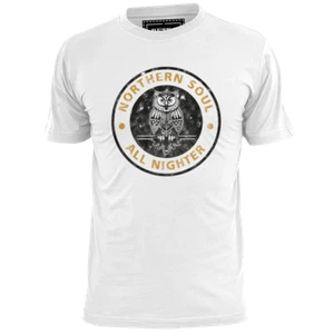 Herren Northern Soul All Nighter Distressed Badge T-Shirt Soul Boy Frank Wilson   - Bild 1 von 2