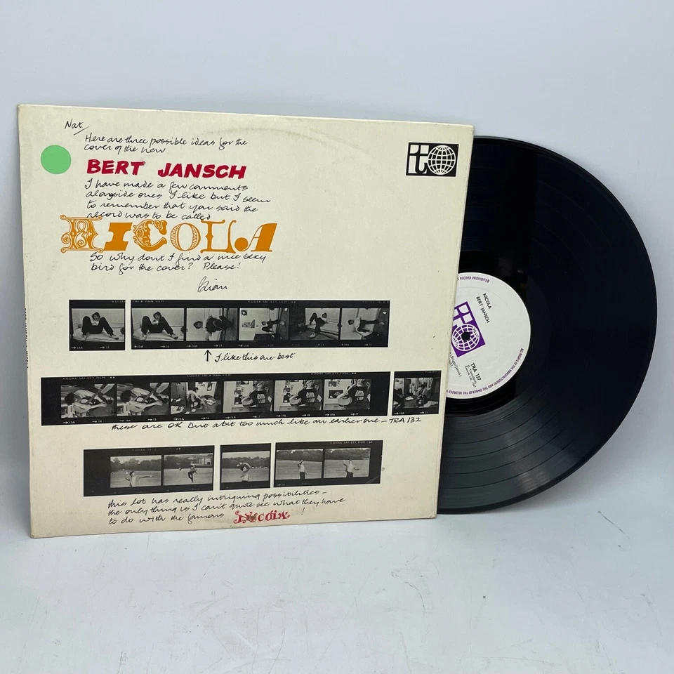 Bert Jansch ‎Nicola 1967 UK Original Vinyl LP Record Folk Rock 60s VG+ TRA 157 - Image 1 of 1