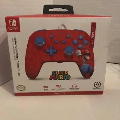 NINTENDO SWITCH ENHANCED WIRED CONTROLLER SUPER MARIO PowerA Brand New - Image 1 of 4