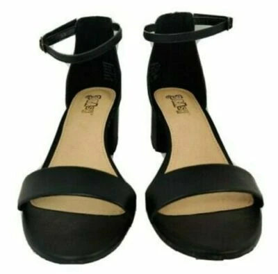 Zapatos sandalia Brash NAOMI negros de tacón ancho para mujer Foto 1 de 4