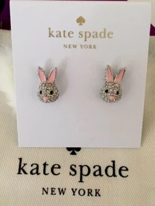 NWT Kate Spade Make Magic Rabbit Reversible Clear Multi Earrings - Picture 1 of 7