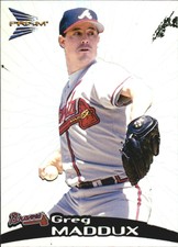 1999 Pacific Prism Atlanta Braves Baseball Card #16 Greg Maddux