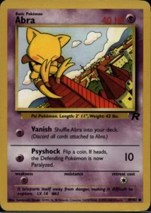 Pokemon TCG WOTC Team Rocket Abra 49/82 LP/MP - Imagen 1 de 2