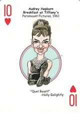 Audrey Hepburn Breakfast 10 of Hearts - Hooray for Hollywood Playing Card