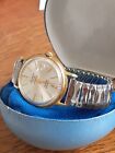 Vintage 1960's sekonda USSR mens watch with metal strap, gold plated, 29 jewels 