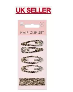 10 Stück Leopard Tiermotiv Haarspangen Druckknopf Bendies Schläfer Griffe. - Bild 1 von 4