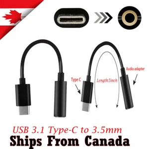 USB 3.1 Type C to 3.5mm Headphone Jack Aux Adapter Cable For Pixel 2 Oneplus - Picture 1 of 11