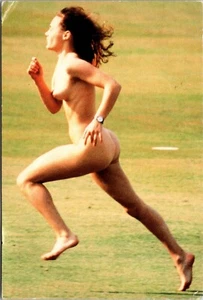 1988 Sheila Nicholls Streaking at Lord's Cricket Ground Postcard England vs Aus. - Picture 1 of 2