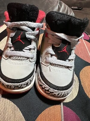 Jordan Spizike Wolf Gris Rojo Negro 6c Niños Tenis Correr Baloncesto Foto 1 de 4