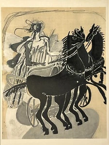 GEORGES BRAQUE"ATTELAGE PAGES DE CARNETS"from VERVE31-32 - Picture 1 of 6