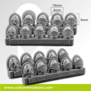 Scibor Miniatures Templar Small Shoulder Pads (10) New - Picture 1 of 1