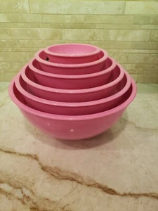 Melange Küche 6 Stück Melamin Rührschüssel Set - verschachtelt - rosa - Bild 1 von 2