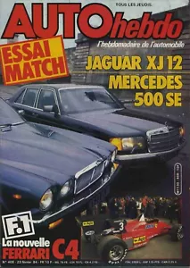 AUTO HEBDO n°408 23/02/1984 JAGUAR XJ12 MERCEDES 500SE - Foto 1 di 1