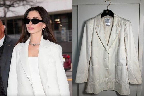 Giacca Chanel Vintage 03P Cotone Bianco 38 40 (leggere descrizione)