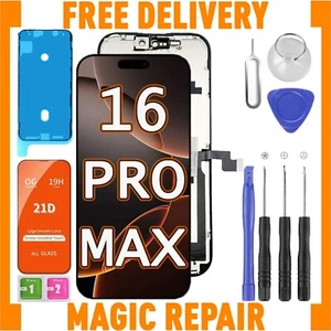 For iPhone 16 Pro Max Prime plus Screen Replacement Digitizer+Tools+Protector UK - Picture 1 of 5