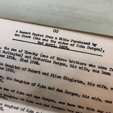 Genealogy Record Ann Clark John Farman 1726-1865 Three Pages
