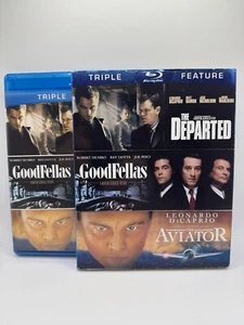 The Departed / Goodfellas / The Aviator Blu-Ray WITH OUT OF PRINT SLIPCOVER! - Foto 1 di 5