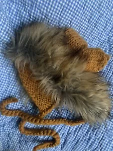 THE BLUEBERRY HILL Lennon Lion KNIT BABY CHILD BONNET SIze XS 3-6 Month - Picture 1 of 5