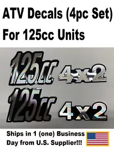 ATV DECALS For 125cc ATVs (4pc Set) - Picture 1 of 12