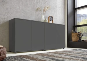 BMG Möbel Sideboard Mailand Set 2 Schubladenkommode Kommode Anrichte, anthrazit - Bild 1 von 1