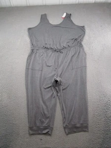 Livi Lane Bryant Plus Size 26/28 Gray Drawatring Sleeveless Jumpsuit Romper NEW - Picture 1 of 16
