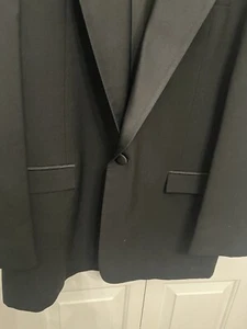 Men's Black Oscar de la Renta Tuxedo Jacket Prom Wedding Mason - Picture 1 of 5
