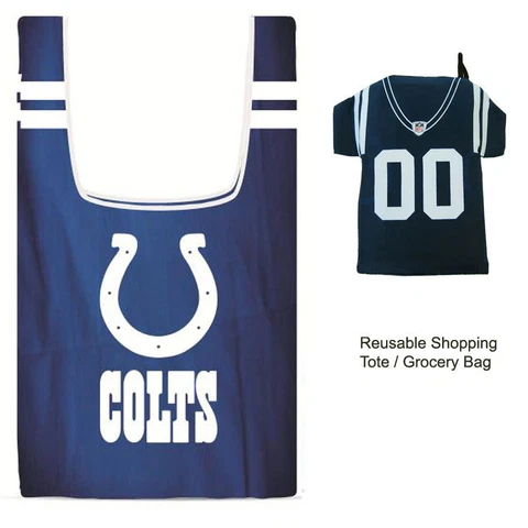 New Jersey Style NFL Indianapolis Colts Reusable Shopping Tote Grocery Bag Cover