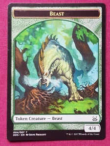 Magic The Gathering DUEL DECKS MIND VS MIGHT BEAST token card MTG - Picture 1 of 2