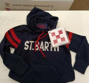 ST.BARTH MC2 JUNIOR CASHMERE BLEND SWEATSHIRT BLUE - Picture 1 of 13