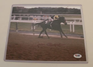 Jean Cruguet Signed 8" X 10" Photo Seattle Slew PSA/DNA COA - Picture 1 of 8
