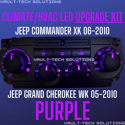 Jeep Grand Cherokee Commander 2005-2010 púrpura climatización LED kit de actualización Foto 1 de 4